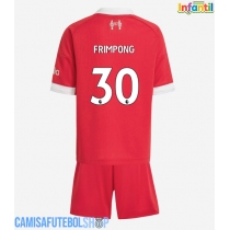 Camisa de time de futebol Liverpool Jeremie Frimpong #30 Replicas 1º Equipamento Infantil 2025-26 Manga Curta (+ Calças curtas)